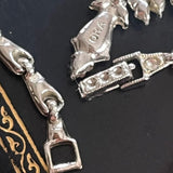 【ネックレス】ORA クリスタル　シャムレッド　アールデコ　60’s USA