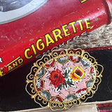 【ブローチ】マイクロモザイク　薔薇　ローズ　フィリグリー　50’sイタリア　