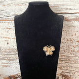 【ブローチ】フィリグリー　バタフライ　蝶　50’sイギリス