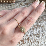 【リング】ビジュ　ゴールド　立体的　50'sフランス