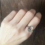 【リング】千本透かし　昭和　ヴィトレイル　遊色　レインボー　1950