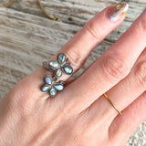 【リング】アバロンシェル　蝶　バタフライ　925 シルバー　70’sUSA