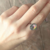 【リング】千本透かし　昭和　ヴィトレイル　遊色　レインボー　1950