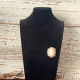 【ブローチ】FLORENZA カメオ　レースフレーム　フロレンザ　60’sUSA