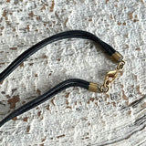 【ネックレス】Monet モネ　ブラックコード　クレッセント　90'sUSA