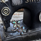 【リング】アバロンシェル　蝶　バタフライ　925 シルバー　70’sUSA