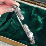 【バングル】horse 馬　シルバー　重厚　ユニセックス　70’sフランス