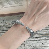 【バングル】horse 馬　シルバー　重厚　ユニセックス　70’sフランス