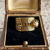 【リング】エジプティアン　フレンチエスニック　パール　窓　80’sフランス