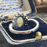 【リング】opal　オパール　925 silver 花　80'sUSA