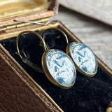 【ピアス】ペガサス　UFO 　デルフト焼き　ラウンド　80’sイギリス