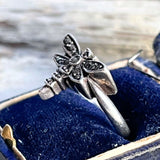 【リング】マーカサイト　蜻蛉　トンボ　925 silver 70'sフランス