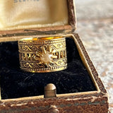 【リング】エジプティアン　フレンチエスニック　パール　窓　80’sフランス