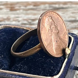 【リング】コイン　メダル　1972リンカーン　コッパー　70’s USA