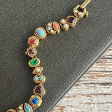 【ブレス】goldette　ゴルデット　スライドチャームブレス　21個チャーム　80’s USA