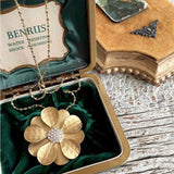 【ネックレス】フラワー　花　重ね花びら　70’s USA ビッグフラワー