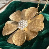 【ネックレス】フラワー　花　重ね花びら　70’s USA ビッグフラワー