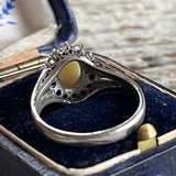 【リング】OPAL オパール　SILVER925 ヘイロー　60’sフランス