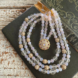 【ネックレス】Monet　モネ　3連　春ネックレス　乳白色　80’s USA