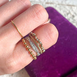 【リング】4連　vintage コンビカラー　4連　重ね付け　フランス＆USA