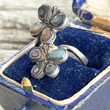 【リング】アバロンシェル　蝶　バタフライ　925 シルバー　70’sUSA