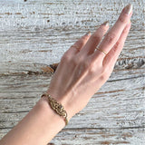 【ブレス】蔦と花　アールヌーボー　真鍮　60’sイギリス