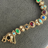 【ブレス】goldette　ゴルデット　スライドチャームブレス　21個チャーム　80’s USA