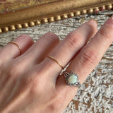 【リング】OPAL オパール　SILVER925 ヘイロー　60’sフランス