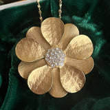 【ネックレス】フラワー　花　重ね花びら　70’s USA ビッグフラワー