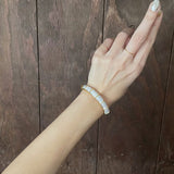 【バングル】クリスタル×ゴールド　22KGP刻印　ラグジュアリー　80'sフランス