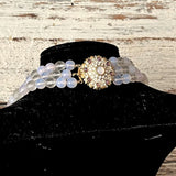 【ネックレス】Monet　モネ　3連　春ネックレス　乳白色　80’s USA