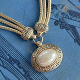 【ネックレス】パール　3連　フレンチエスニック　チョーカー　80’sフランス