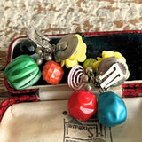 【イヤリング】カラフル　キッチュ　コラージュ　アシンメトリー　60’sフランス