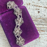 【ブレス】フィリグリー　花　立体フラワー　60’sイギリス