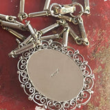 【ネックレス】マイクロモザイク　フィリグリー　赤　60’sイタリア製