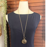 【ネックレス】懐中時計　collezio  3頭の馬　horse 80’sUSA