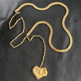 【ネックレス】ラリエット　Y字　ハート　チェーンコラージュ　フランスvintage