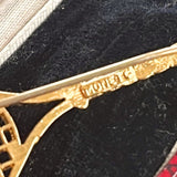 【ブローチ】テニスラケット　Monet モネ　個性的　70’sUSA