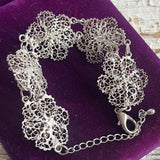 【ブレス】フィリグリー　花　立体フラワー　60’sイギリス