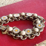 【ブレス】デイジー　マーガレット　花　レトロ　60’sフランス