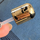 【ネックレス】香水瓶　パフュームボトル　リボン　ブラック　60’sフランス