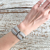 【ブレス】Linser リスナー　太幅　ボリューム　粒々シルバー　60’s USA