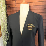 【ブローチ】goldette　ハットピン　カメオ　薔薇　ミツバチ　アンバー　インタリオ　60’s goldette