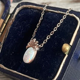 【ネックレス】オパール　opal　パイナップル　ロマンチック　70’sフランス