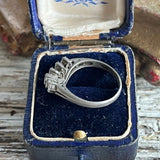 【リング】2連　V字　大粒パール　925刻印　フランスvintage