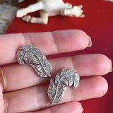 【ピアス】Monet  モネ　輝くフェザー　羽根　70’sUSA