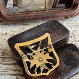 【ブローチ】Coro コロ　エンブレム　勲章　鷹　剣　王冠　60’s USA