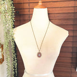 【ネックレス】マイクロモザイク　フィリグリー　赤　60’sイタリア製