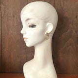 【イヤリング】ダマスキナード　象嵌細工　トレド　ヘキサゴン　70’sスペイン