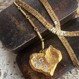 【ネックレス】ラリエット　Y字　ハート　チェーンコラージュ　フランスvintage